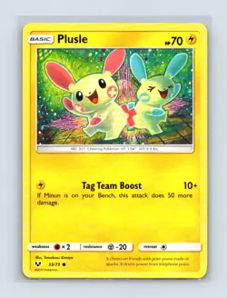 Plusle 33/73 Common Shining Legends Pokemon Lightly Played - Image 1