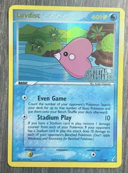 Pokemon TCG Luvdisc 7/100 Crystal Guardians Reverse Holo - Image 1