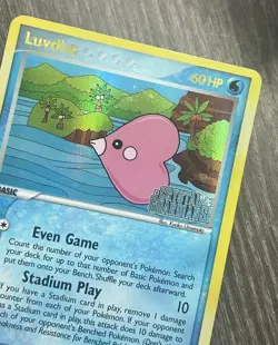 Pokemon TCG Luvdisc 7/100 Crystal Guardians Reverse Holo - Image 4