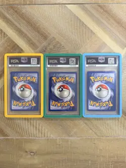 1999 Pokemon Base Set Holo Starter Trio PSA 8 Charizard Blastoise Venusaur - Image 2