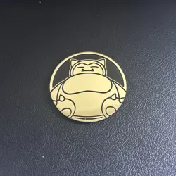 Pokemon TCG Snorlax Flip Coin Token Gold/Black Perfect Order - Image 1