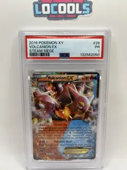 2016 POKEMON XY STEAM SIEGE #26 VOLCANION EX PSA 1 - Image 1
