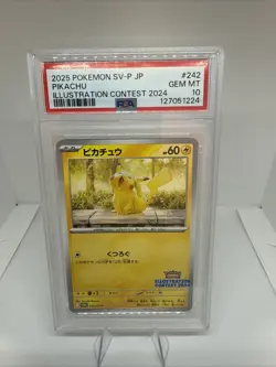 2025 Pokemon SV-P Japanese Illustration Contest #242 Pikachu PSA 10 GEM MINT - Image 1