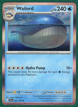 Wailord (Holo) - SV09: Journey Together (JTG) #041/159 - Pokemon TCG Card - Image 2