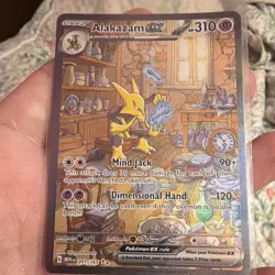 Pokemon TCG Alakazam ex 201/165 Sv: Scarlet & Violet 151 Full Art Holo HP310 - Image 1