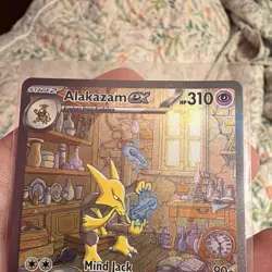 Pokemon TCG Alakazam ex 201/165 Sv: Scarlet & Violet 151 Full Art Holo HP310 - Image 2