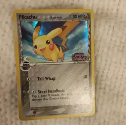 Pokemon Card Lot of 2 Pikachu Delta Species 79/110 & Ponyta SH11 (damaged) - Image 2