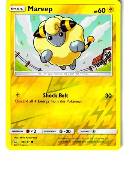 Mareep 41/181 Common Team Up Pokemon Reverse Holo Lightly Played - Image 1