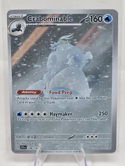 Crabominable 149/142 IR Illustration Rare Holo Pokemon 2024 Stellar Crown NM - Image 1