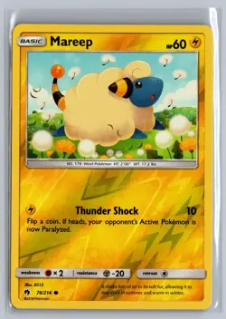 Mareep 76/214 Common Lost Thunder Pokemon Reverse Holo Near Mint - Image 1
