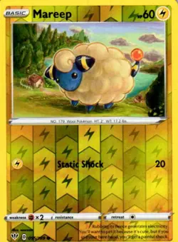 Mareep 055/189 Common Darkness Ablaze Pokemon Reverse Holo Near Mint - Image 1