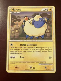 Mareep 73/123 HeartGold SoulSilver HGSS 2010 English Pokemon TCG Card NM - Image 1