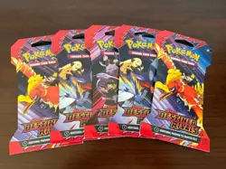 Pokemon TCG Destined Rivals Sleeved Booster Pack New Factory Sealed Lot Of 5 - Image 1