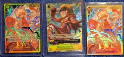 One Piece TCG Luffy 3-Card Lot (OP05 Secret Rares + OP07 Promo) - Image 1