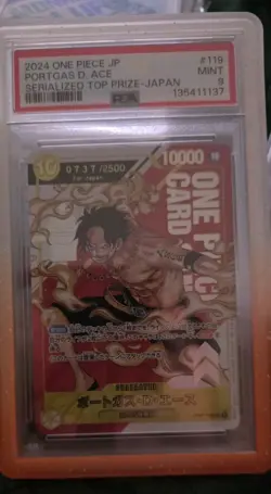 Portgas D ACE ONE PIECE Serialized Card TOP PRIZE JAPAN 119 - Image 2