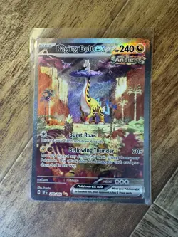 Pokemon TCG Temporal Forces Raging Bolt EX Full Art Holo Card 208/162 NM - Image 1