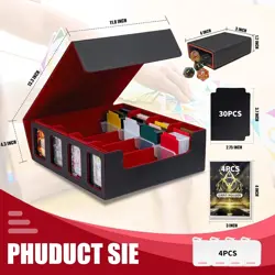 Card Storage Box 3200+ MTG Commander Deck Box TCG Deck Case with Display Windows - Image 2