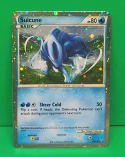 2010 Suicune HGSS21 Promo Heart Gold Soul Silver Pokemon Card With SWIRL 💫 - Image 1
