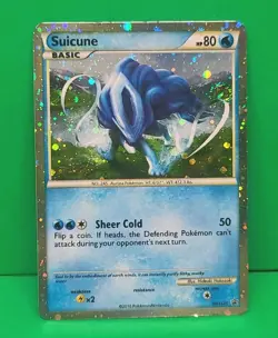 2010 Suicune HGSS21 Promo Heart Gold Soul Silver Pokemon Card With SWIRL 💫 - Image 2