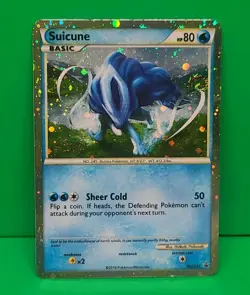 2010 Suicune HGSS21 Promo Heart Gold Soul Silver Pokemon Card With SWIRL 💫 - Image 3