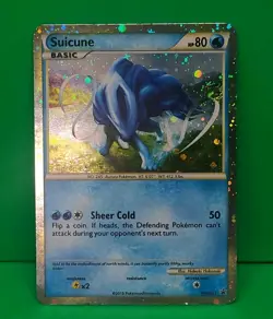 2010 Suicune HGSS21 Promo Heart Gold Soul Silver Pokemon Card With SWIRL 💫 - Image 5