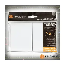 TT Combat Sleeves/Storage Matte Card Sleeves - White (100) New - Image 1