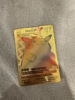 Pokemon Pikachu VMAX Gold Secret Rare Holo Vivid Voltage Style Pokemon Card - Image 5