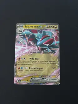 Pokemon TCG Journey Together Salamence ex 114/159 Holo Rare Card NM - Image 1