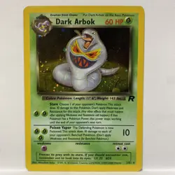 Pokemon TCG Dark Arbok 2/82 Team Rocket Holo Rare Card Vintage WOTC 1999 LP - Image 1
