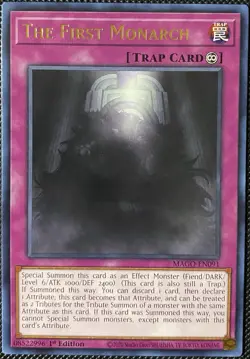 The First Monarch MAGO-EN091 Maximum Gold 1st Edition - Yugioh Card - Image 1