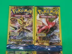Pokemon XY BREAKpoint 3 Card Mini Booster Packs Complete Art Set Lot of 4 Sealed - Image 2