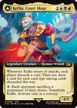 Kefka, Court Mage // Kefka, Ruler of Ruin (Extended Art) [FINAL FANTASY] Foil Ne - Image 1