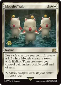Moogles' Valor [FINAL FANTASY Prerelease Promo] Foil Near Mint - Image 1