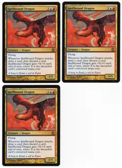 Spellbound Dragon x3 3x 2009 Alara Reborn Multi-Color Rare Creature MTG NM AZ1 - Image 1