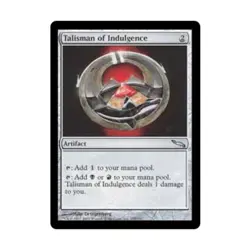 WOTC MtG Mirrodin Talisman of Indulgence (U) NM - Image 1