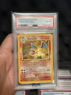 Charizard Holo 1999 Pokemon TCG PSA 6 #4 EX-MT Base Set 1 #4/102 - Image 1