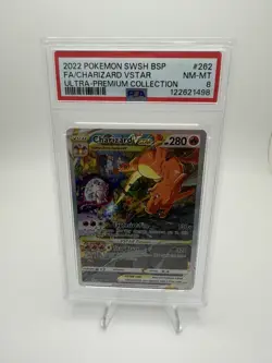 2023 Pokemon Black Star Promo Full Art Charizard VSTAR Ultra Premium #262 PSA 8 - Image 1