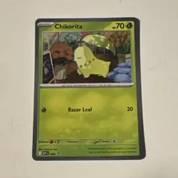 Chikorita 069 Mega Evolution Promo Cosmos Holo Pokemon TCG Card English - Image 1