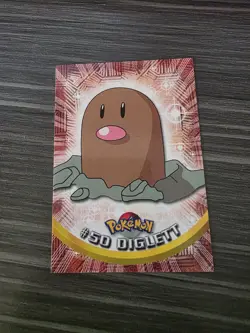 Topps Pokemon #50 Diglett - TV Animation Edition Card, 1999, NM - Image 1