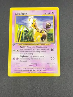 Girafarig LP 58/111 Common Neo Genesis Pokemon - Image 1