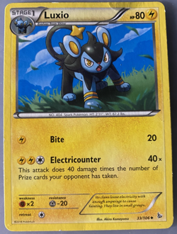 Luxio 33/106 Pokemon TCG XY Flashfire 2014 Uncommon MP English Free Shipping US - Image 1