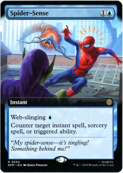 Spider-Sense (Extended Art) 0254 - Marvel's Spider-Man MTG - NM/M - Ships Now - Image 1