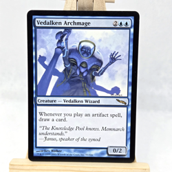 Vedalken Archmage Mirrodin MTG LP Light Play Rare 55/306 2003 Single - Image 1