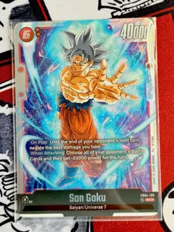 Dragon Ball Super Card Game Son Goku FB04-129 SCR Secret Rare Fusion World - Image 1