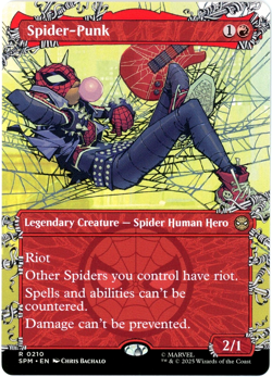 Spider-Punk (Borderless) - 0210 - Marvel's Spider-Man MTG - NM/M - Ships Now - Image 1