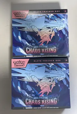 Pokemon Mega Evolution Chaos Rising Elite Trainer Box ETB Sealed LOT OF 2 - Image 1