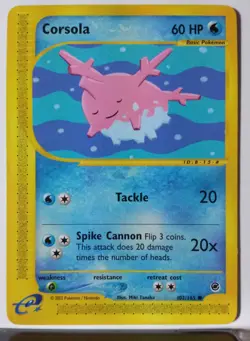 Corsola 102/165 NM - Expedition Eseries Base Set Pokemon Card - $2 Flat Shipping - Image 1