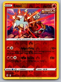 Entei 019/203 Holo Rare Evolving Skies Pokemon Reverse Holo Near Mint - Image 1
