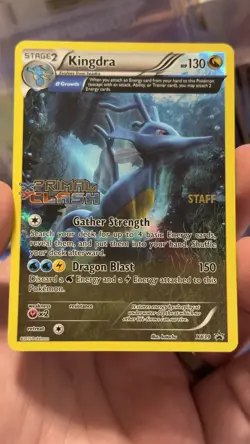 Kingdra Full Art STAFF Promo Holo Foil Pokemon XY Primal Clash XY39 LP/MP ENG - Image 1