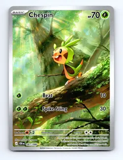 Chespin 087/086 Holo Illustration Rare Chaos Rising Pokemon Holo Near Mint - Image 1